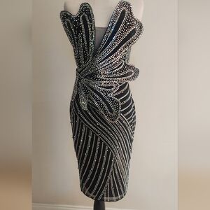 Elegant Black and Silver Dress
